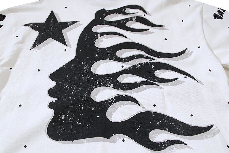HS White Graphic Long-Sleeve T-Shirt ¡ª detail