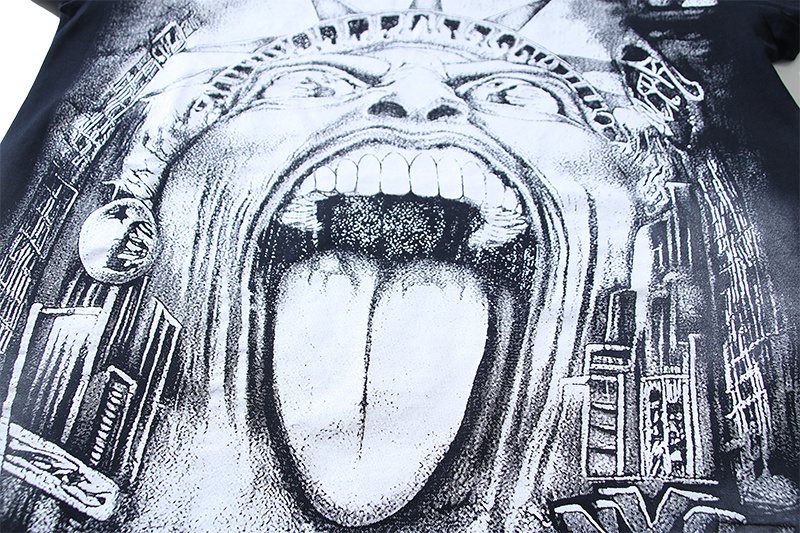 HS Distressed Black Graphic Long-Sleeve T-Shirt ¡ª detail