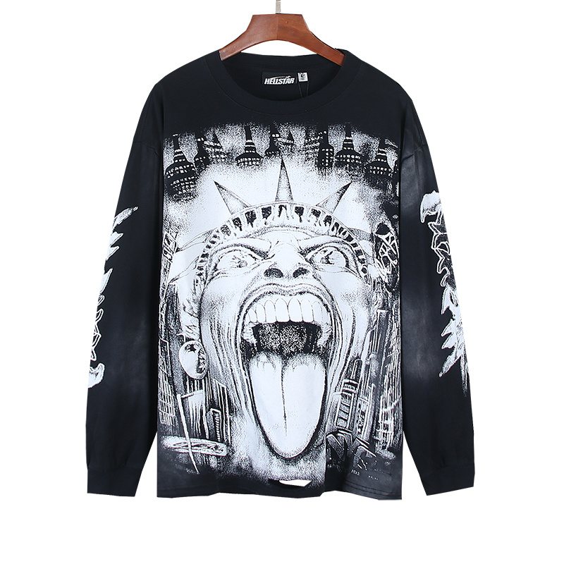 HS Distressed Black Graphic Long-Sleeve T-Shirt ¡ª hero