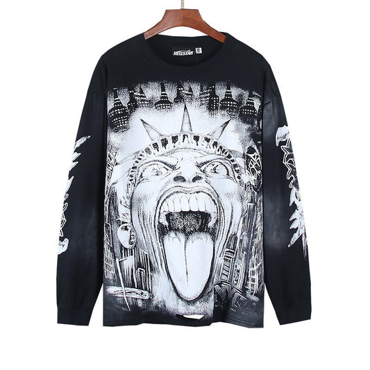 HS Distressed Black Graphic Long-Sleeve T-Shirt ¡ª hero