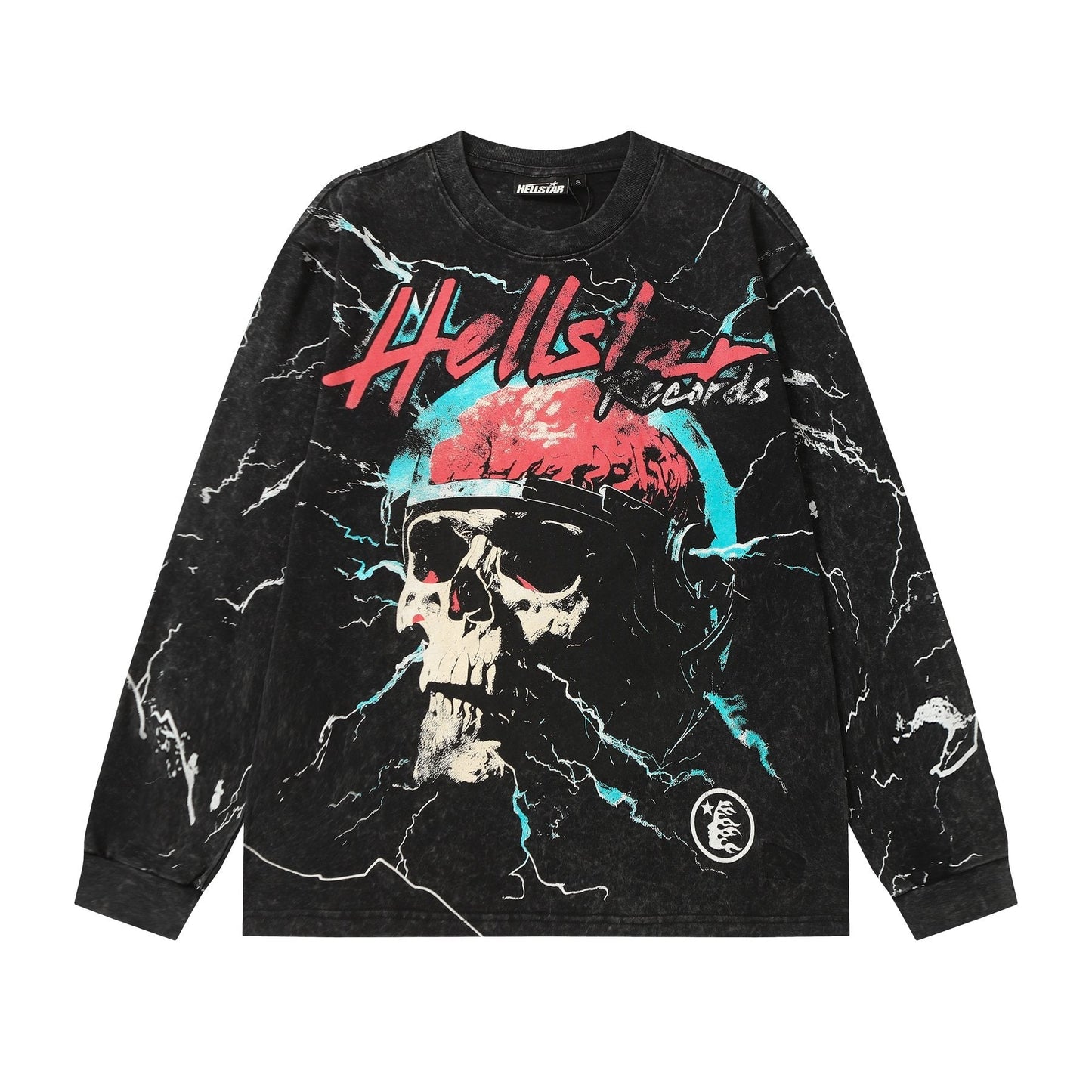 HS Bigger Than Satan Skull Graphic Long-Sleeve T-Shirt ¡ª front