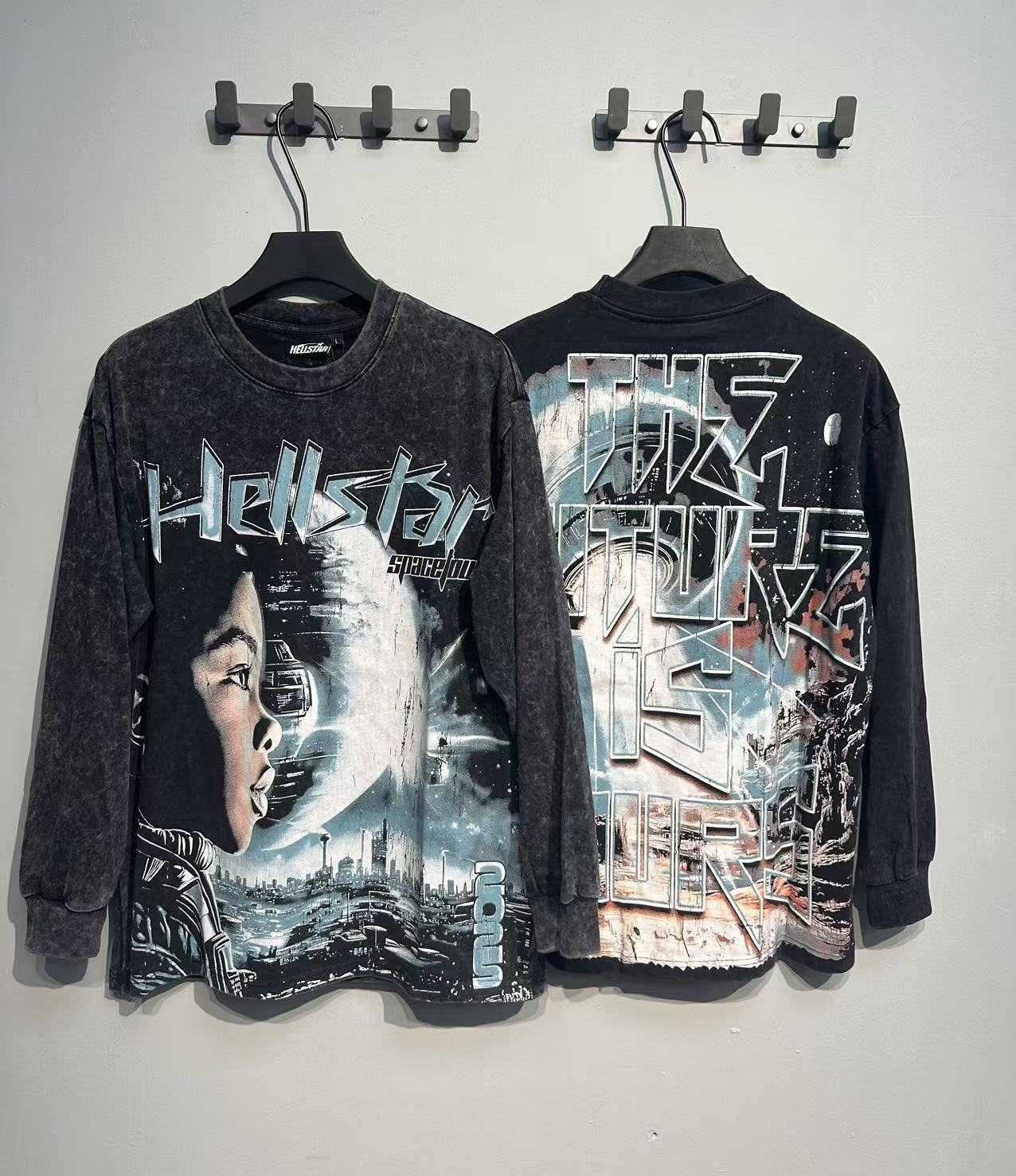HS The Future Is Yours Acid Wash Long-Sleeve T-Shirt ¡ª context