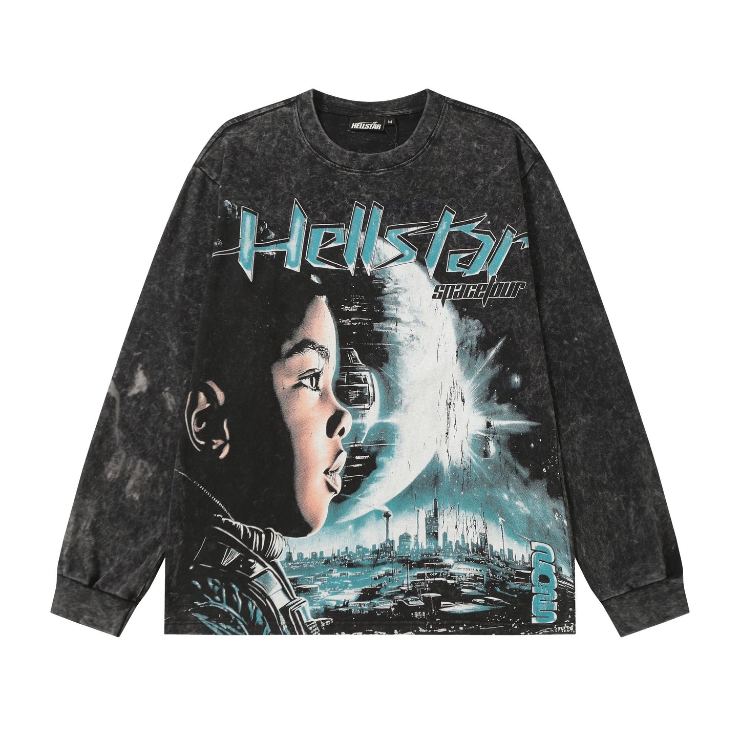 HS The Future Is Yours Acid Wash Long-Sleeve T-Shirt ¡ª hero