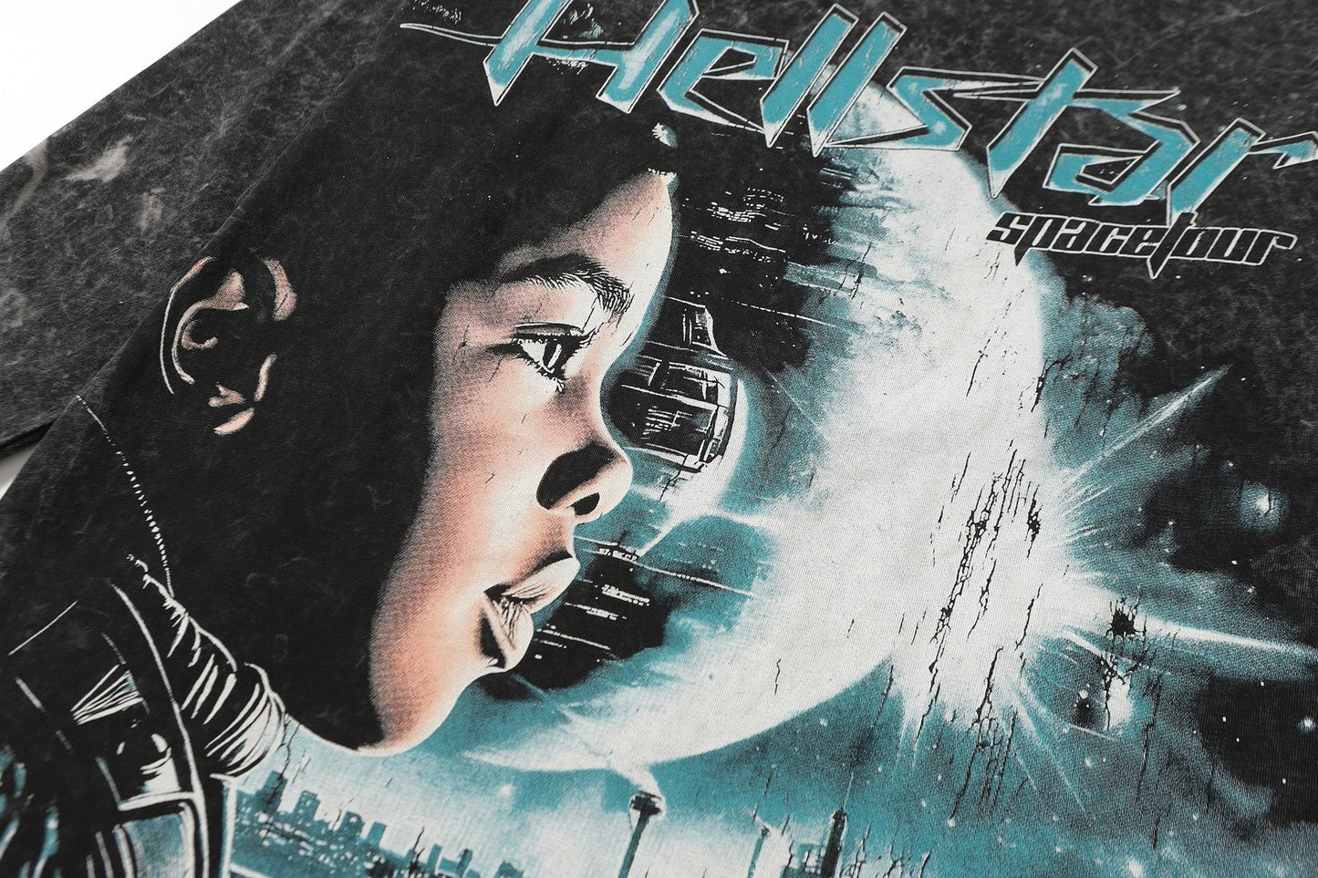 HS The Future Is Yours Acid Wash Long-Sleeve T-Shirt ¡ª detail