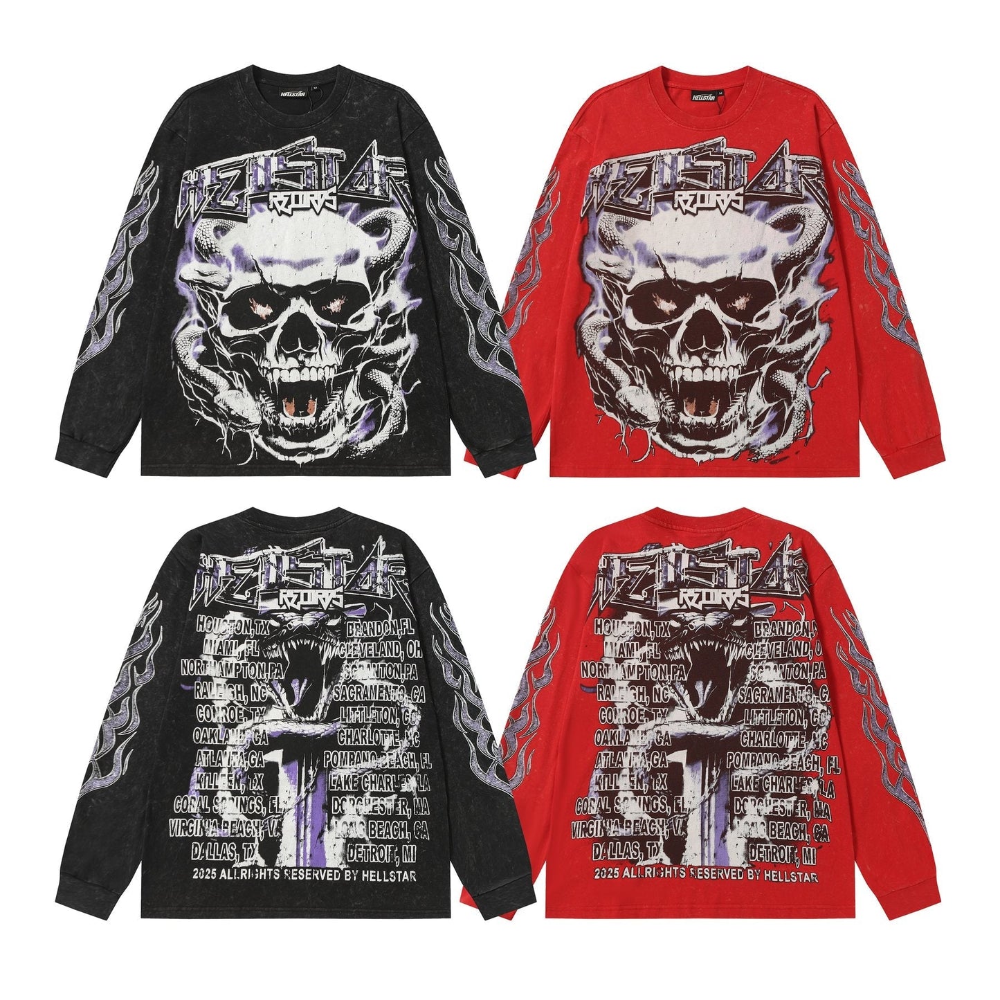 HS Skull & Flame Graphic Long-Sleeve T-Shirt ¡ª comparison