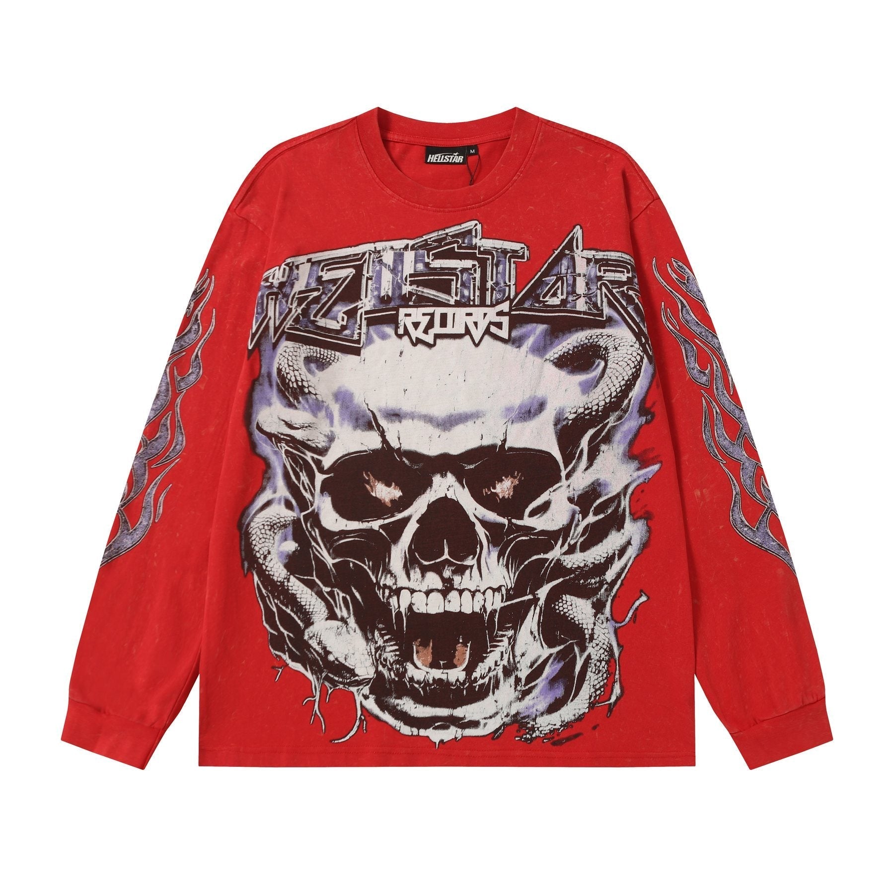 HS Skull & Flame Graphic Long-Sleeve T-Shirt ¡ª front