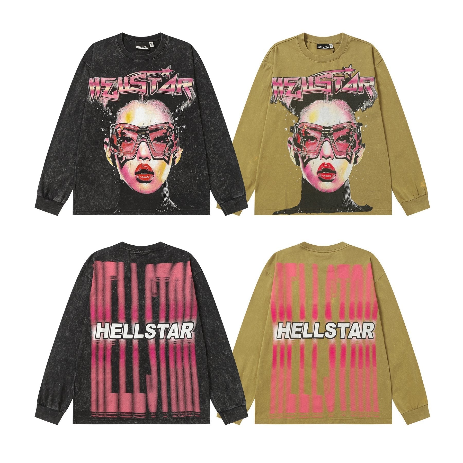 HS Face Graphic Long-Sleeve T-Shirt ¡ª comparison