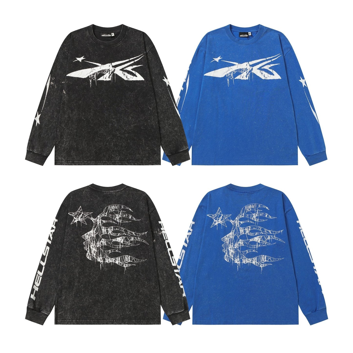 HS Aircraft Star Graphic Long-Sleeve T-Shirt ¡ª comparison