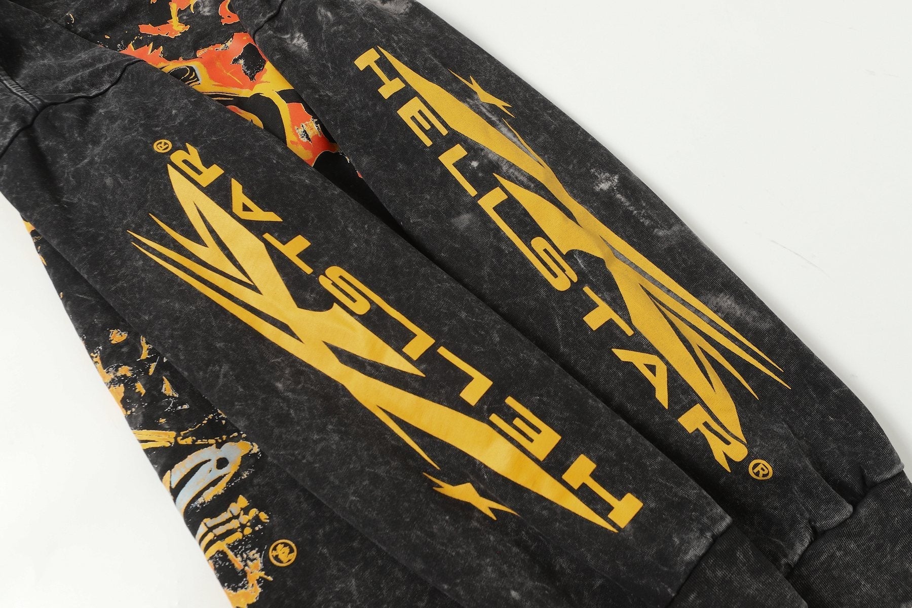 HS Washed Black Graphic Long-Sleeve T-Shirt ¡ª detail