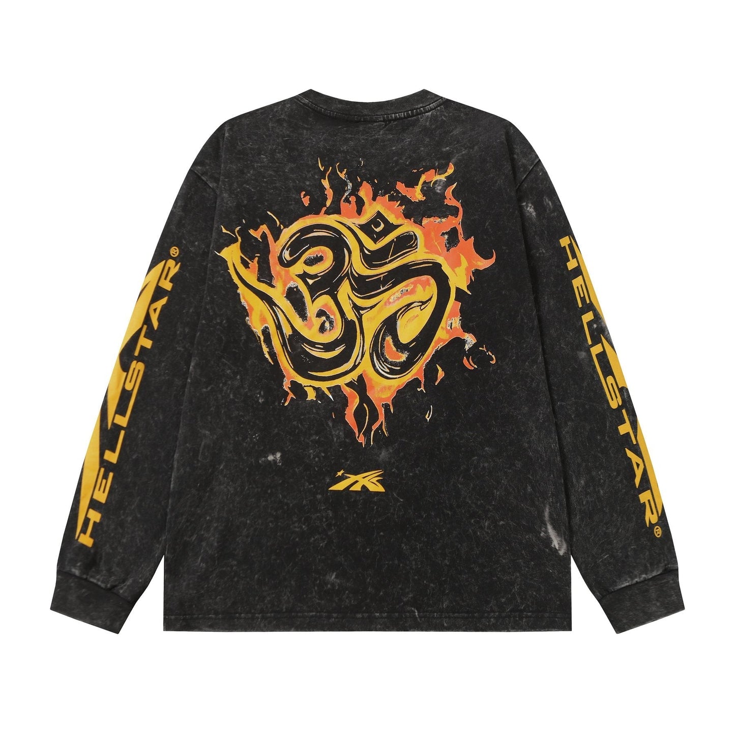 HS Washed Black Graphic Long-Sleeve T-Shirt ¡ª back