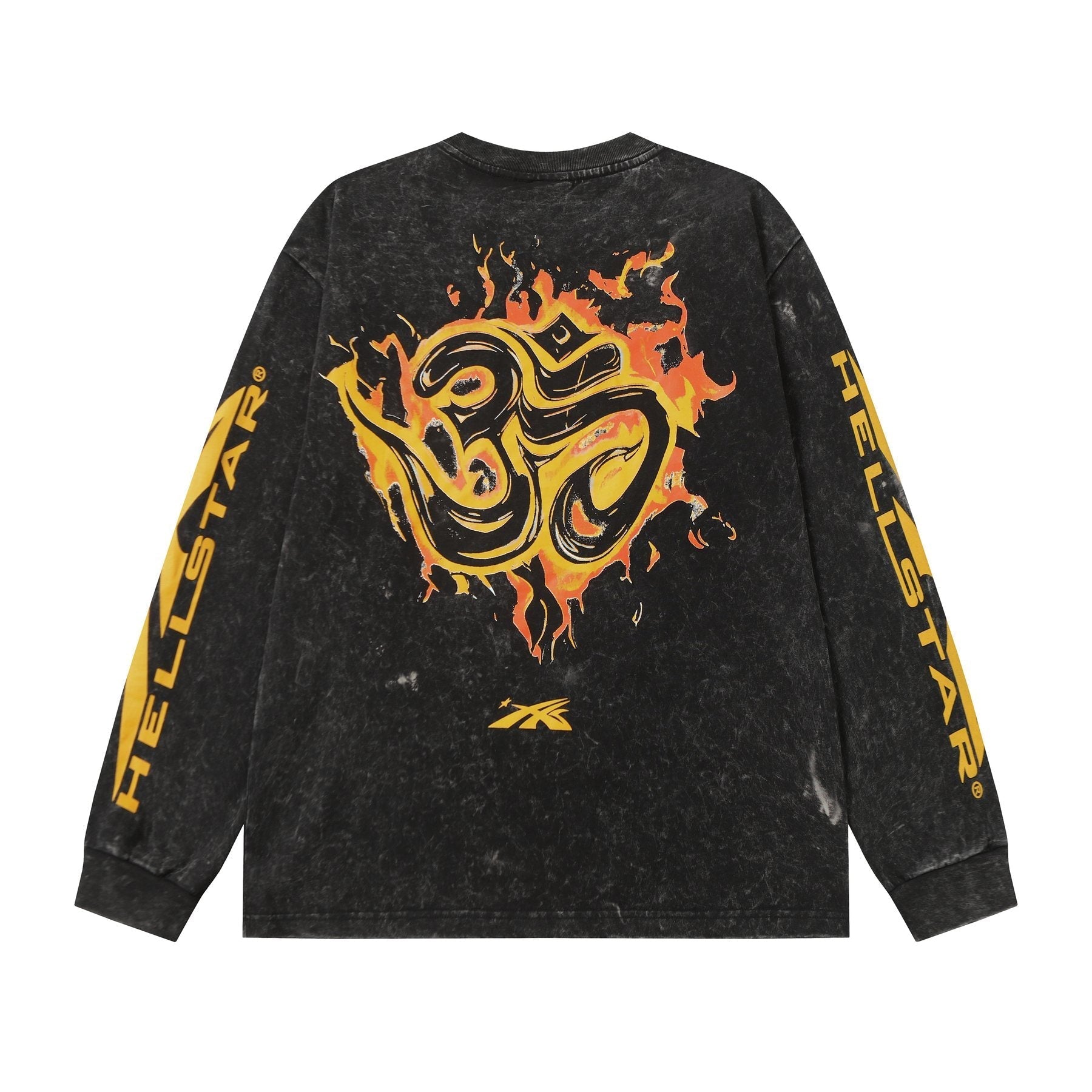HS Washed Black Graphic Long-Sleeve T-Shirt ¡ª back