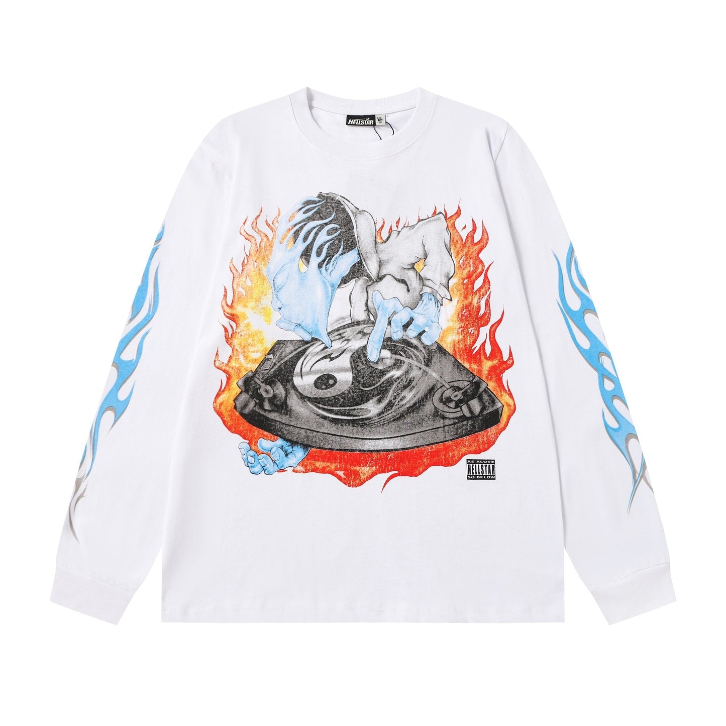 HS Flame Turntable Graphic Long-Sleeve T-Shirt ¡ª hero