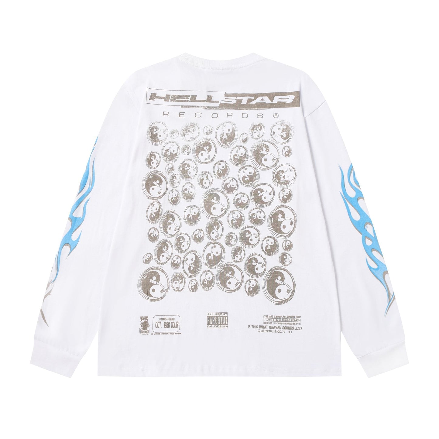 HS Flame Turntable Graphic Long-Sleeve T-Shirt ¡ª back