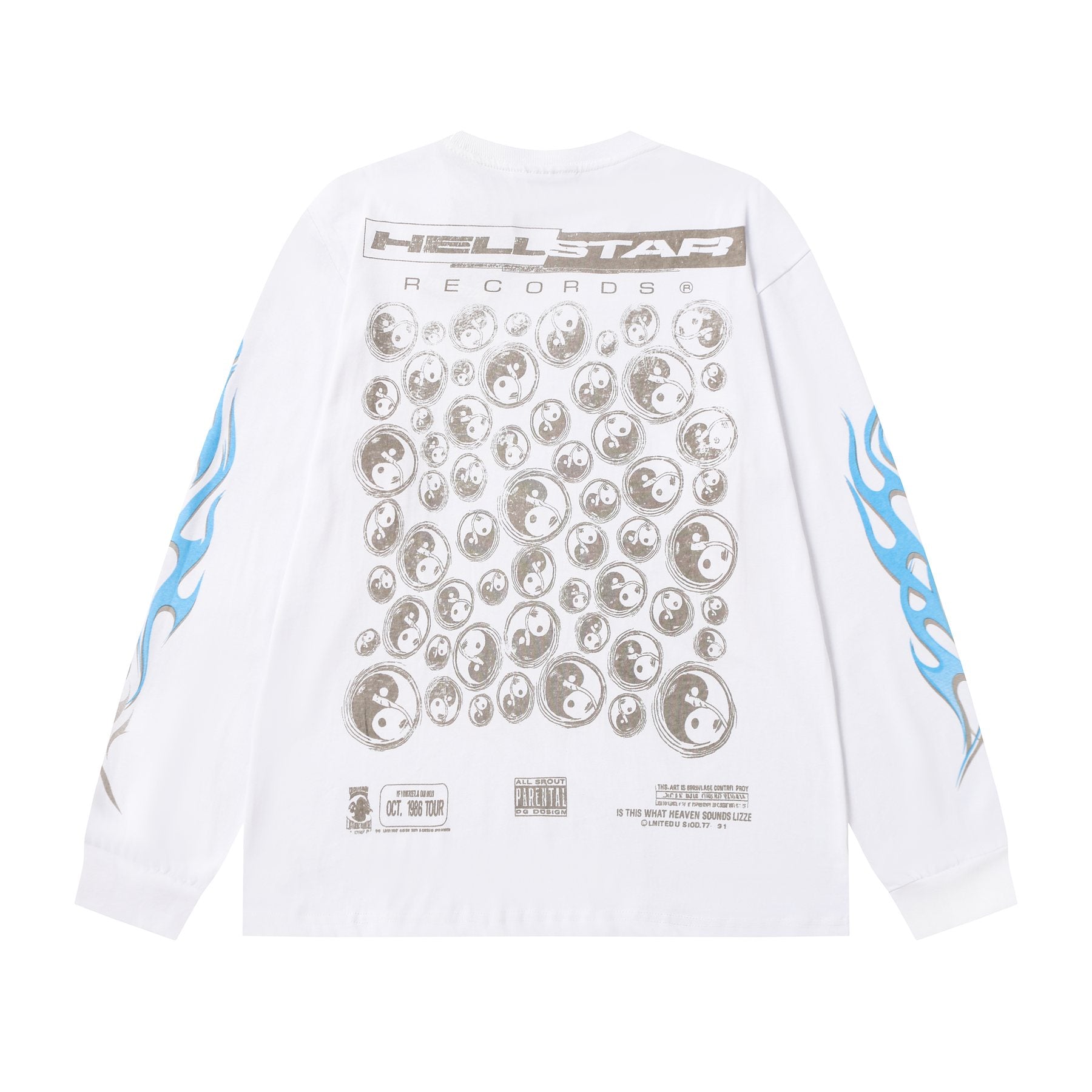 HS Flame Turntable Graphic Long-Sleeve T-Shirt ¡ª back