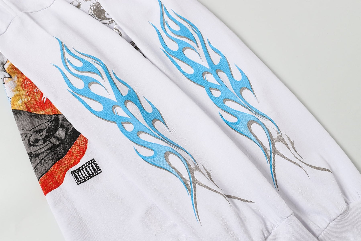 HS Flame Turntable Graphic Long-Sleeve T-Shirt ¡ª detail