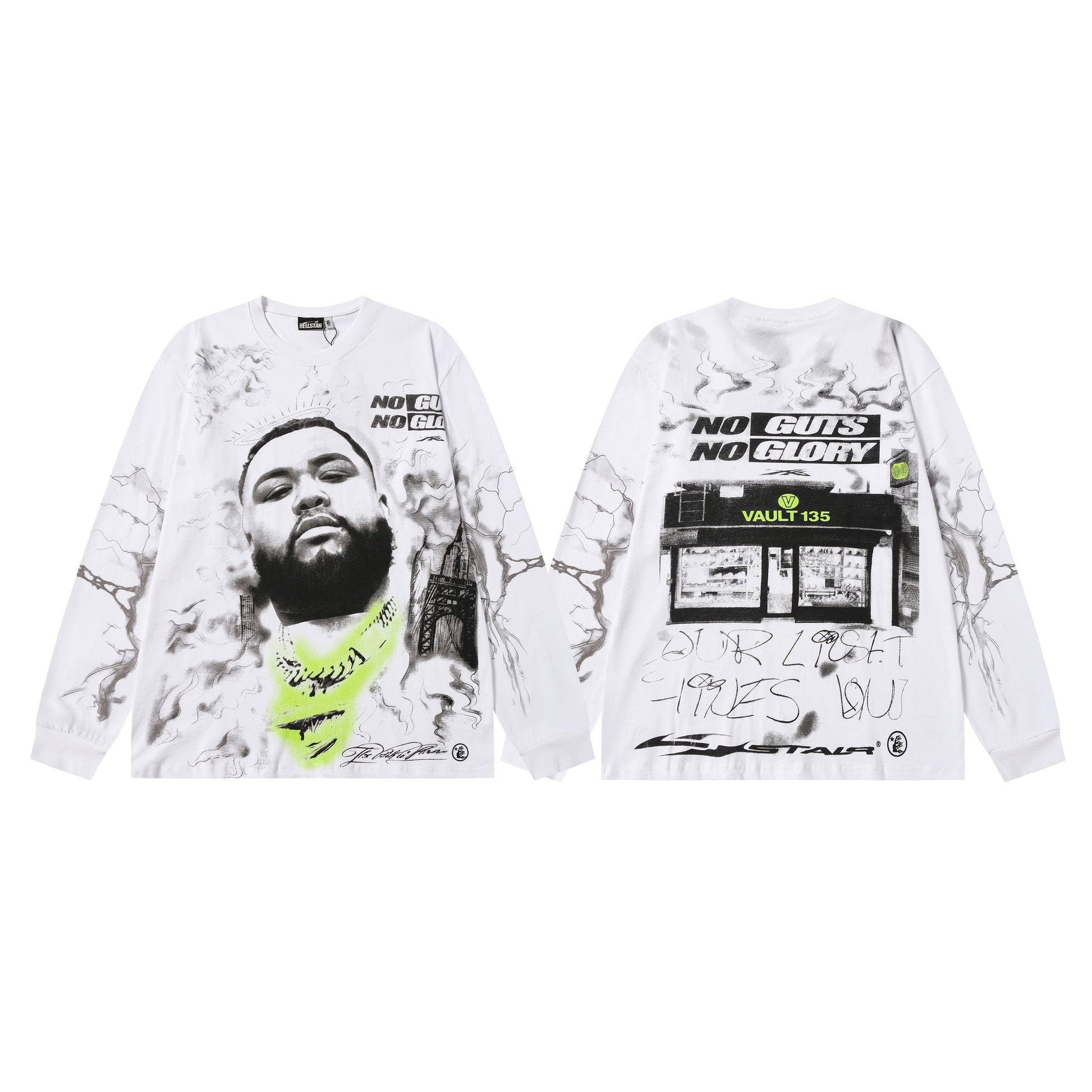 HS White Graphic Long-Sleeve T-Shirt ¡ª hero