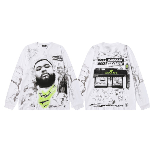 HS White Graphic Long-Sleeve T-Shirt ¡ª hero