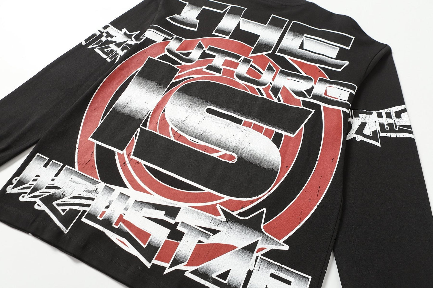 HS Black Graphic Long-Sleeve T-Shirt ¡ª detail