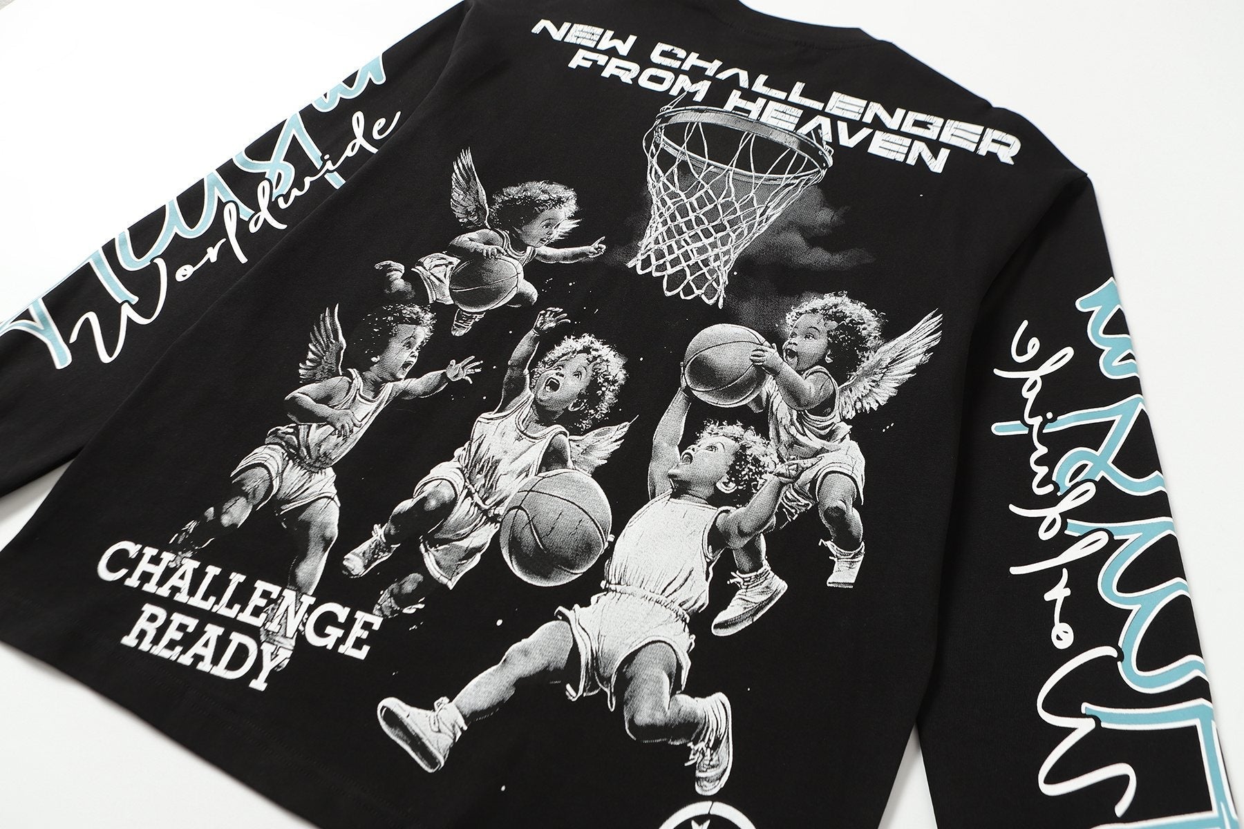 HS Angel Basketball Graphic Long-Sleeve T-Shirt ¡ª detail