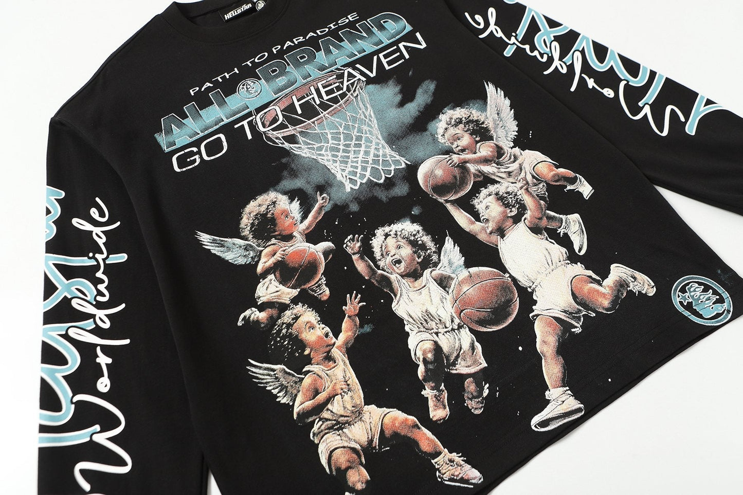 HS Angel Basketball Graphic Long-Sleeve T-Shirt ¡ª detail