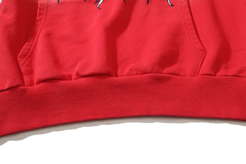 HS Flame Graphic Washed Hoodie ¡ª detail