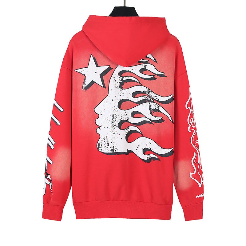 HS Flame Graphic Washed Hoodie ¡ª back