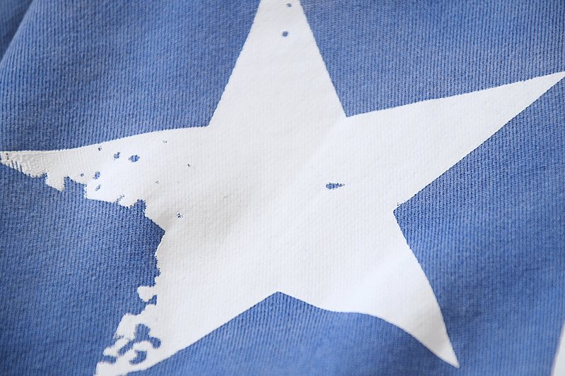 HS Washed Flame Star Graphic Hoodie ¡ª detail
