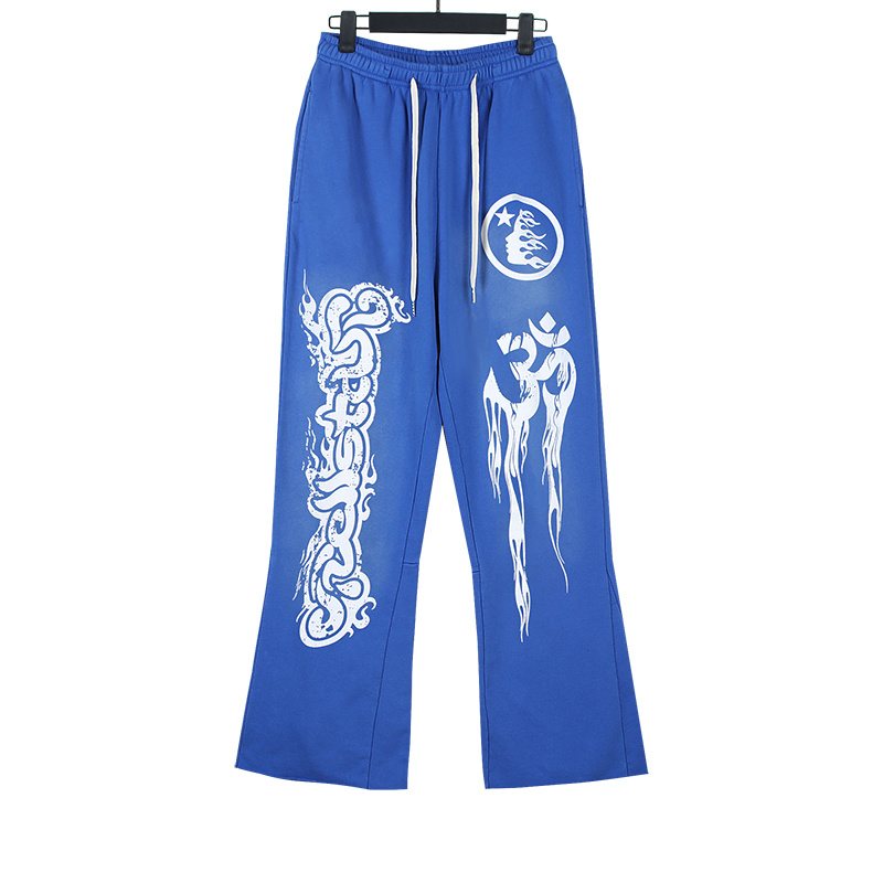 HS Washed Wide-Leg Graphic Sweatpants ¡ª front