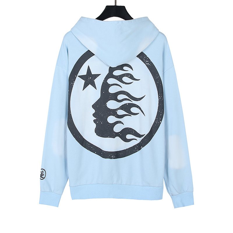 HS Washed Face Flame Graphic Hoodie ¡ª back