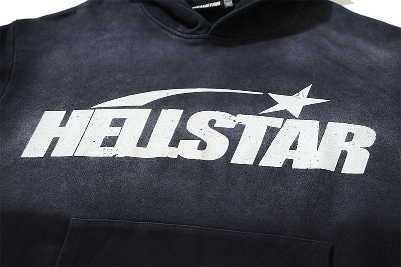 HS Washed Face Flame Graphic Hoodie ¡ª detail