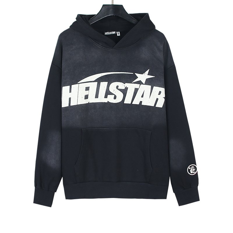 HS Washed Face Flame Graphic Hoodie ¡ª front