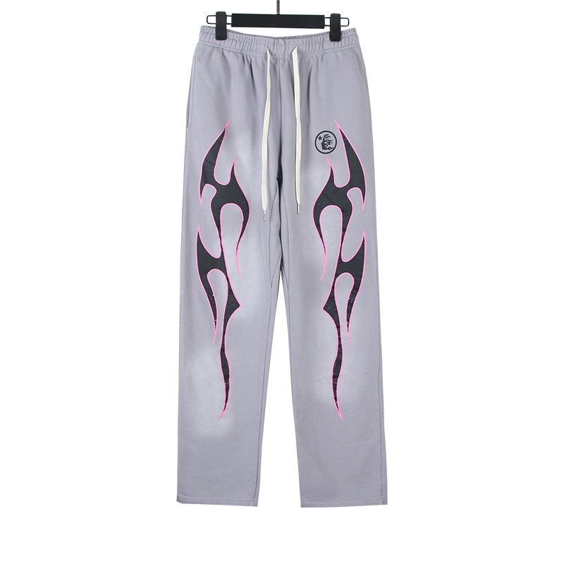 HS Washed Grey Flame Graphic Sweatpants ¡ª hero