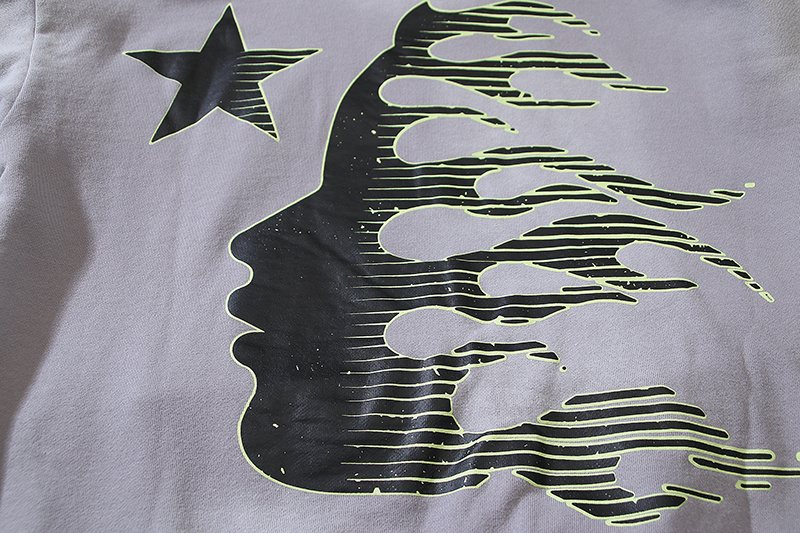 HS Washed Gray Graphic Hoodie ¡ª detail