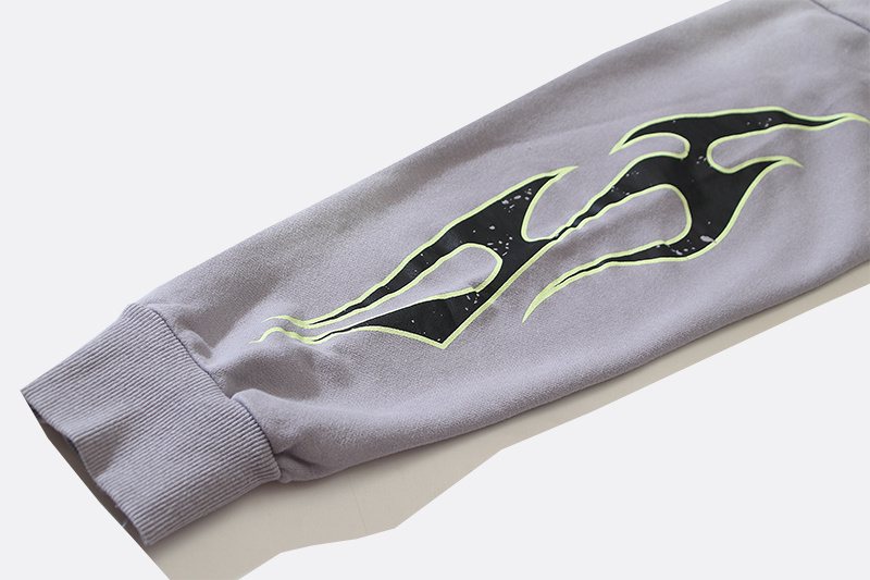 HS Washed Gray Graphic Hoodie ¡ª detail