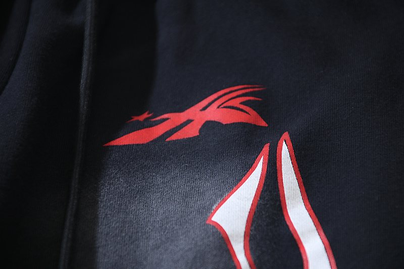 HS Flame Graphic Washed Sweatpants ¡ª detail