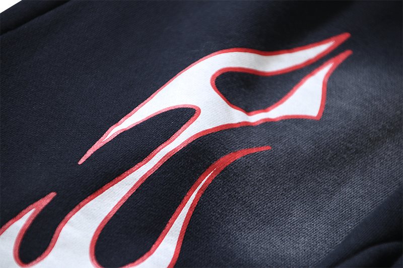 HS Flame Graphic Washed Sweatpants ¡ª detail