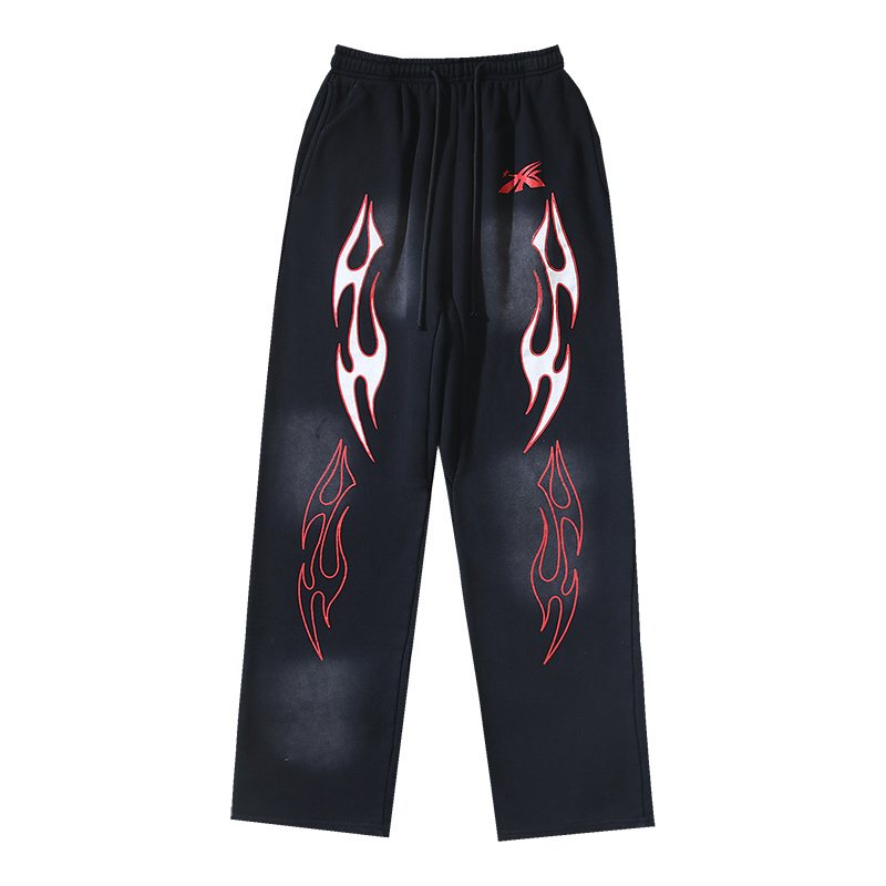 HS Flame Graphic Washed Sweatpants ¡ª hero