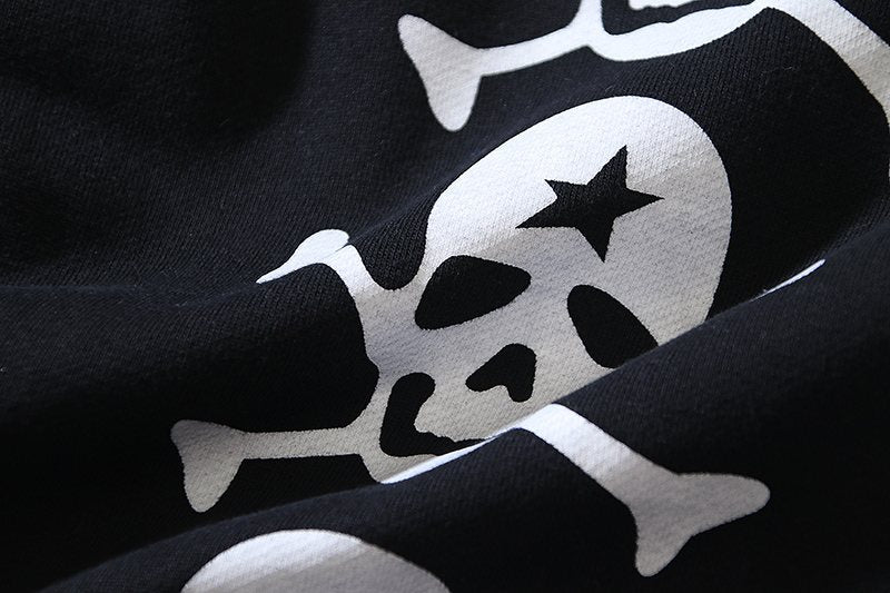 HS Washed Skull Graphic Straight-Leg Sweatpants ¡ª detail