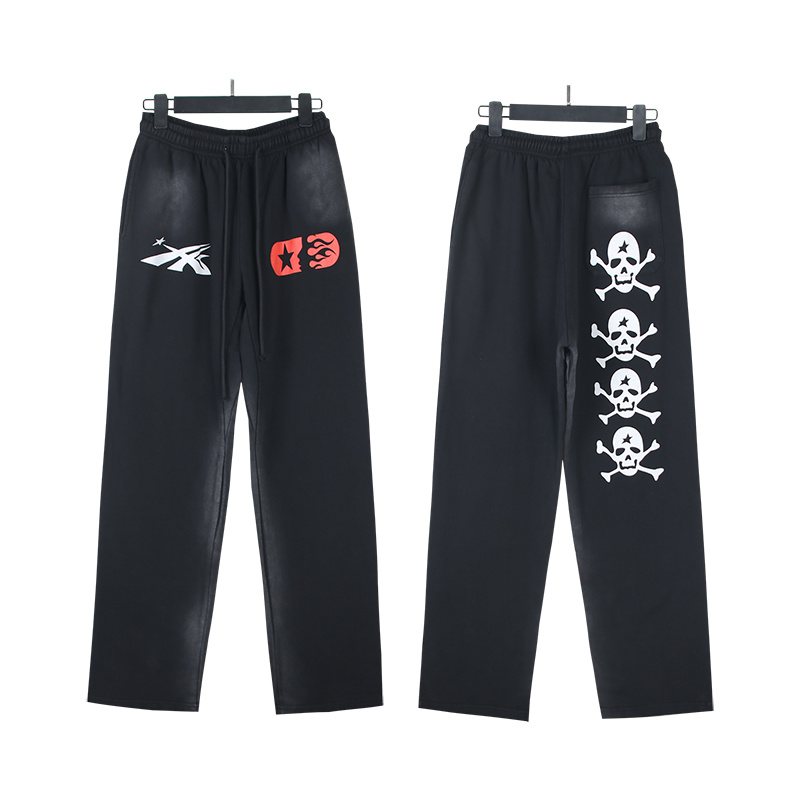 HS Washed Skull Graphic Straight-Leg Sweatpants ¡ª hero