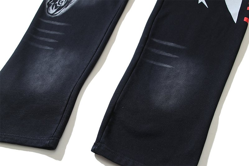 HS Washed Black Graphic Sweatpants ¡ª detail
