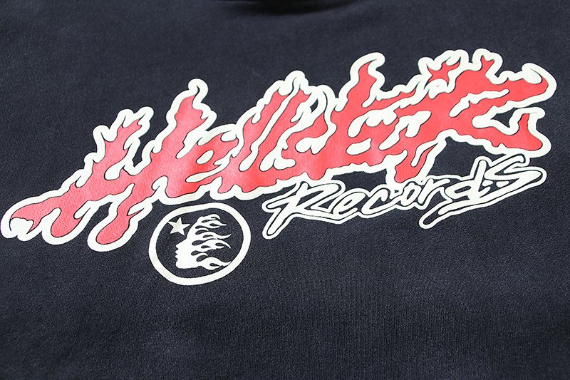 HS Tour Washed Black Graphic Hoodie ¡ª detail