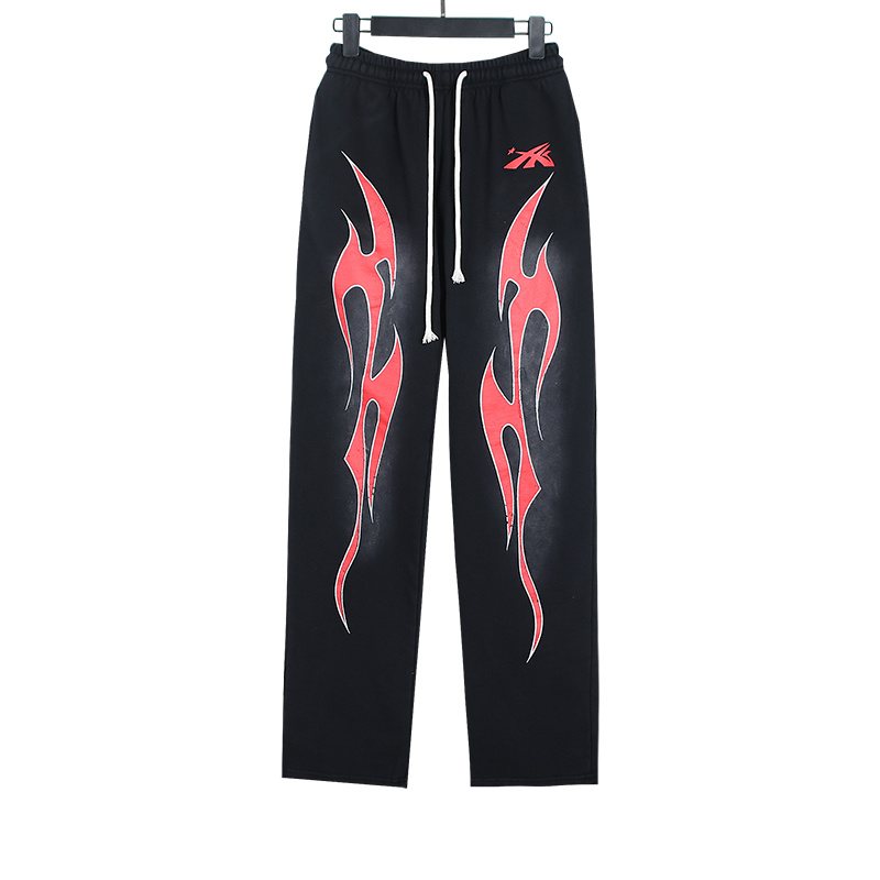 HS Washed Black Graphic Hoodie & Sweatpants Set ¡ª front