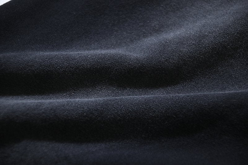 HS Washed Black Pink Graphic Flared Sweatpants ¡ª fabric_closeup