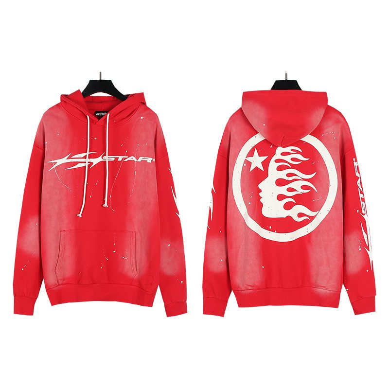 HS Washed Flame Graphic Hoodie ¡ª front
