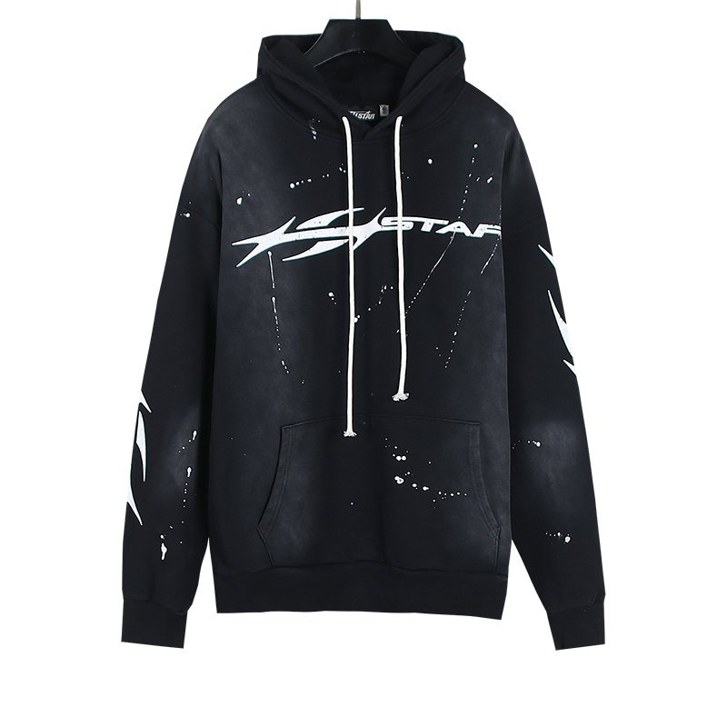 HS Washed Flame Graphic Hoodie ¡ª front