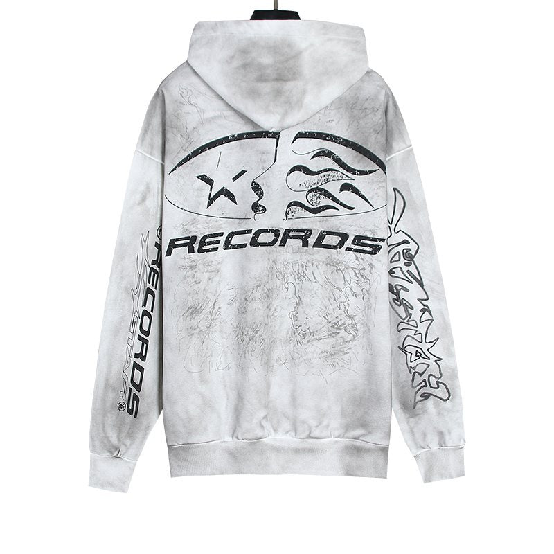 HS Records Graphic Washed Hoodie ¡ª back