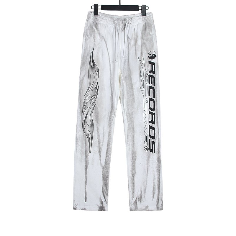 HS Records Graphic Washed White Pants ¡ª hero
