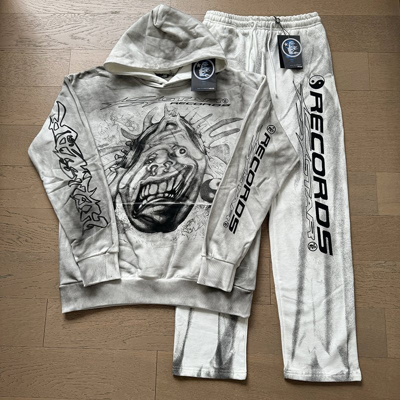HS Records Graphic Hoodie & Pants Matching Set ¡ª context