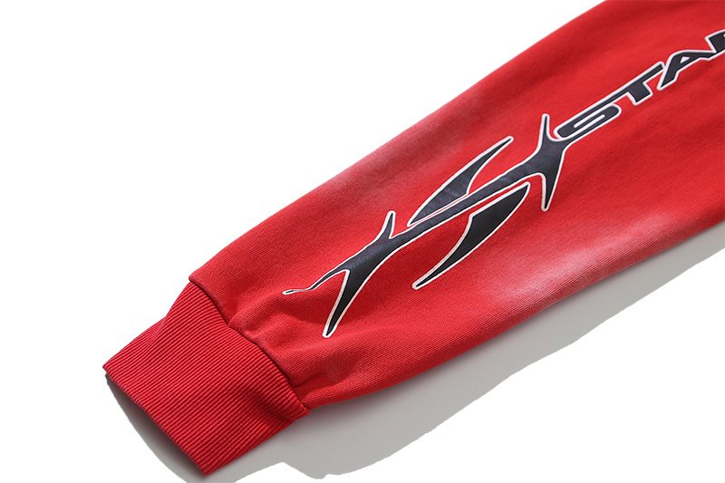 HS Washed Red Graphic Hoodie ¡ª detail