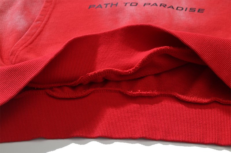 HS Washed Red Graphic Hoodie ¡ª detail